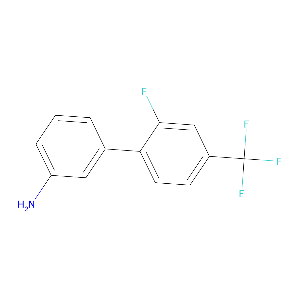 3-[2-Fluoro-4-(trifluoromethyl)phenyl]aniline molecular structure, CAS 2098468-38-1