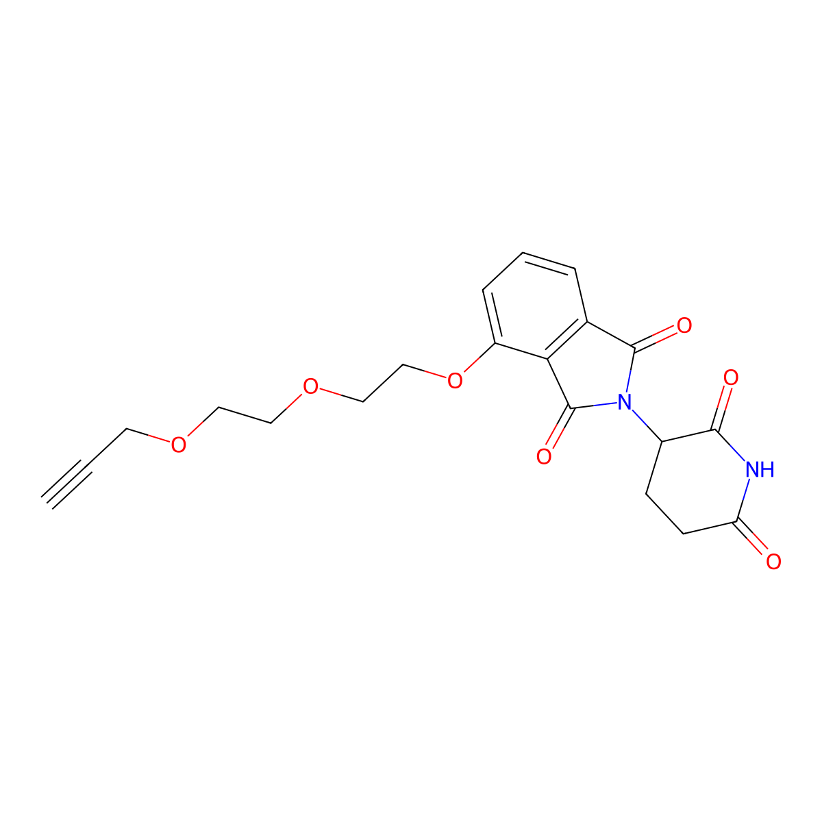 Thalidomide-O-PEG2-propargyl molecular structure, CAS 2098487-52-4