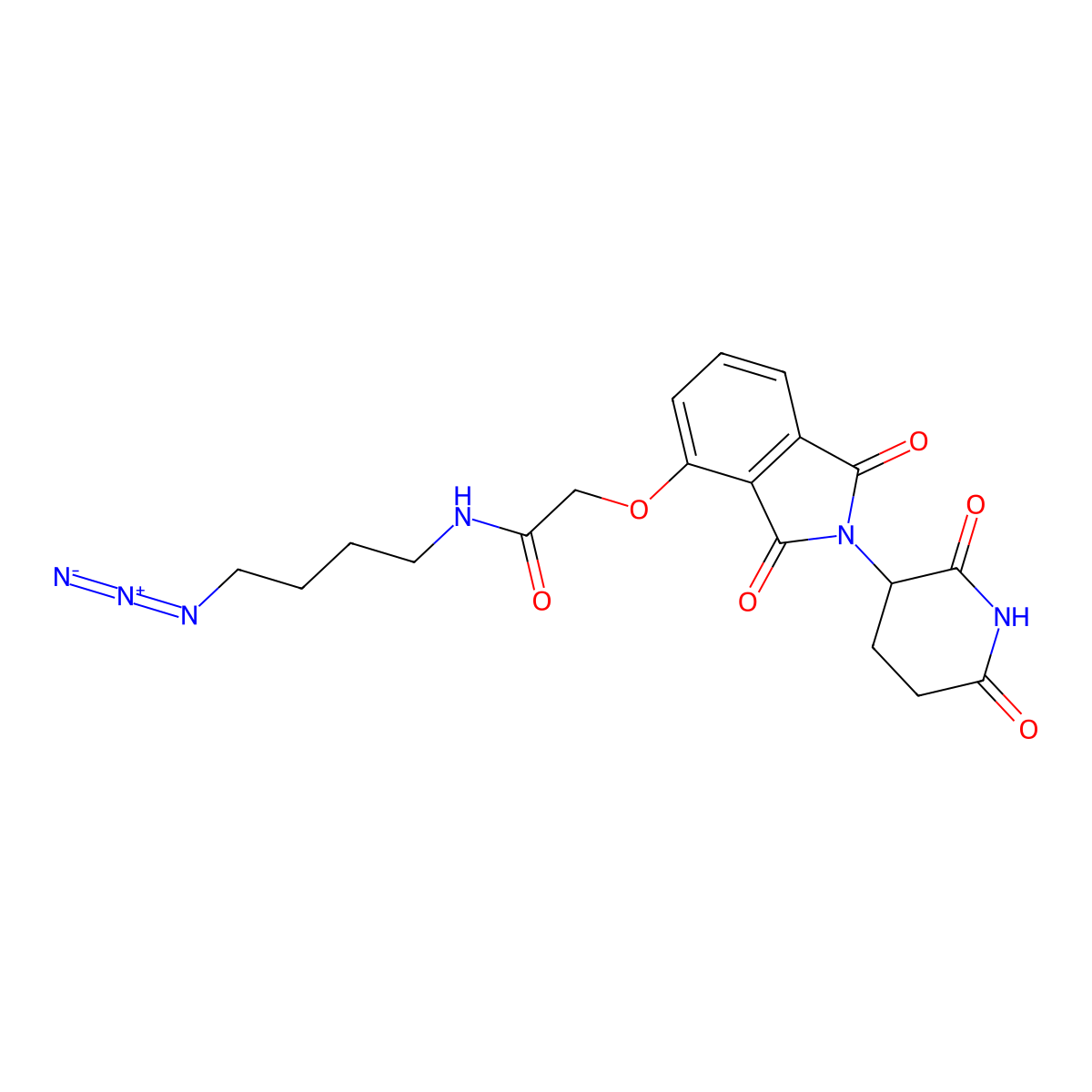Thalidomide-O-amido-C4-N3 molecular structure, CAS 2098488-36-7