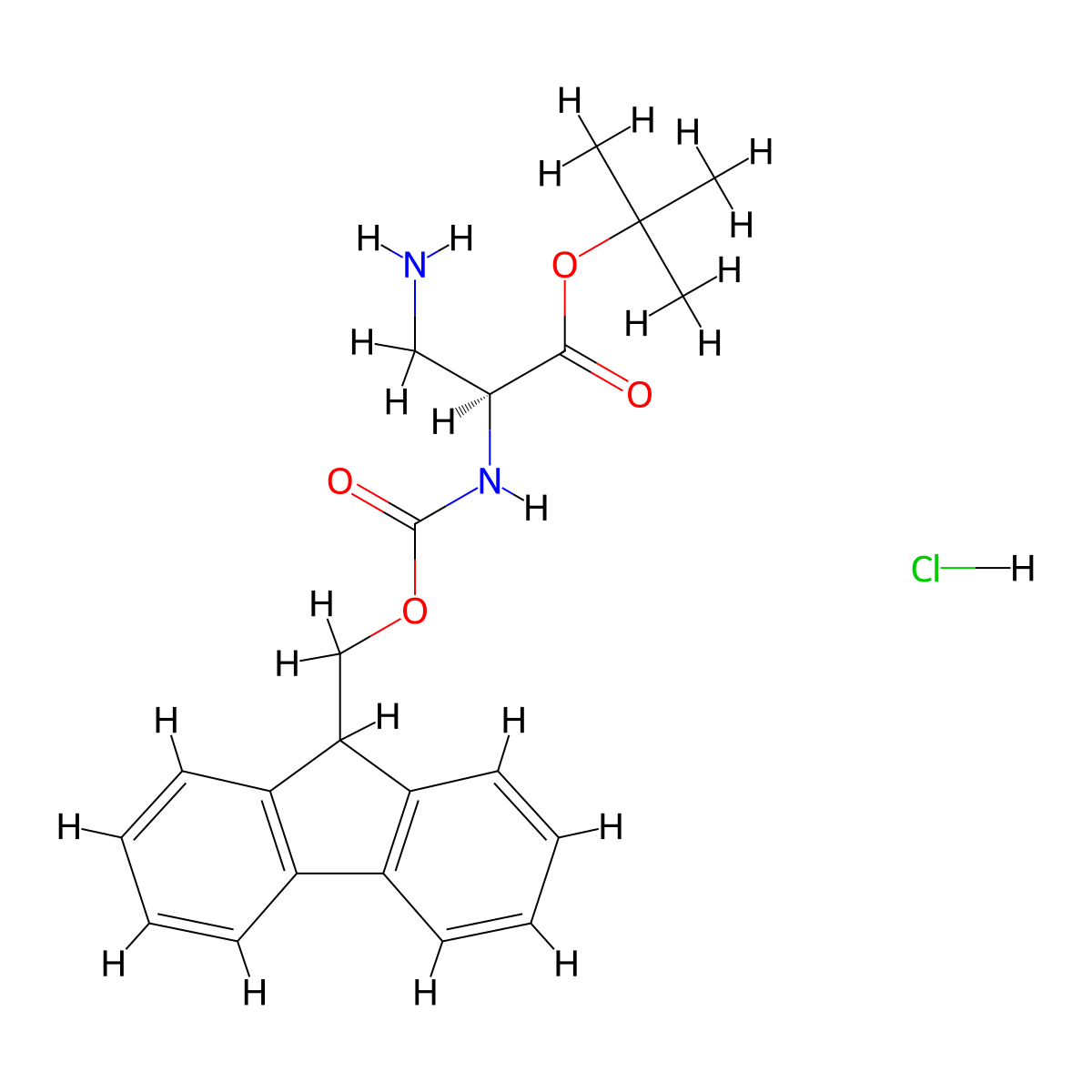 Fmoc-l-dap-otbu hcl molecular structure, CAS 2098497-06-2