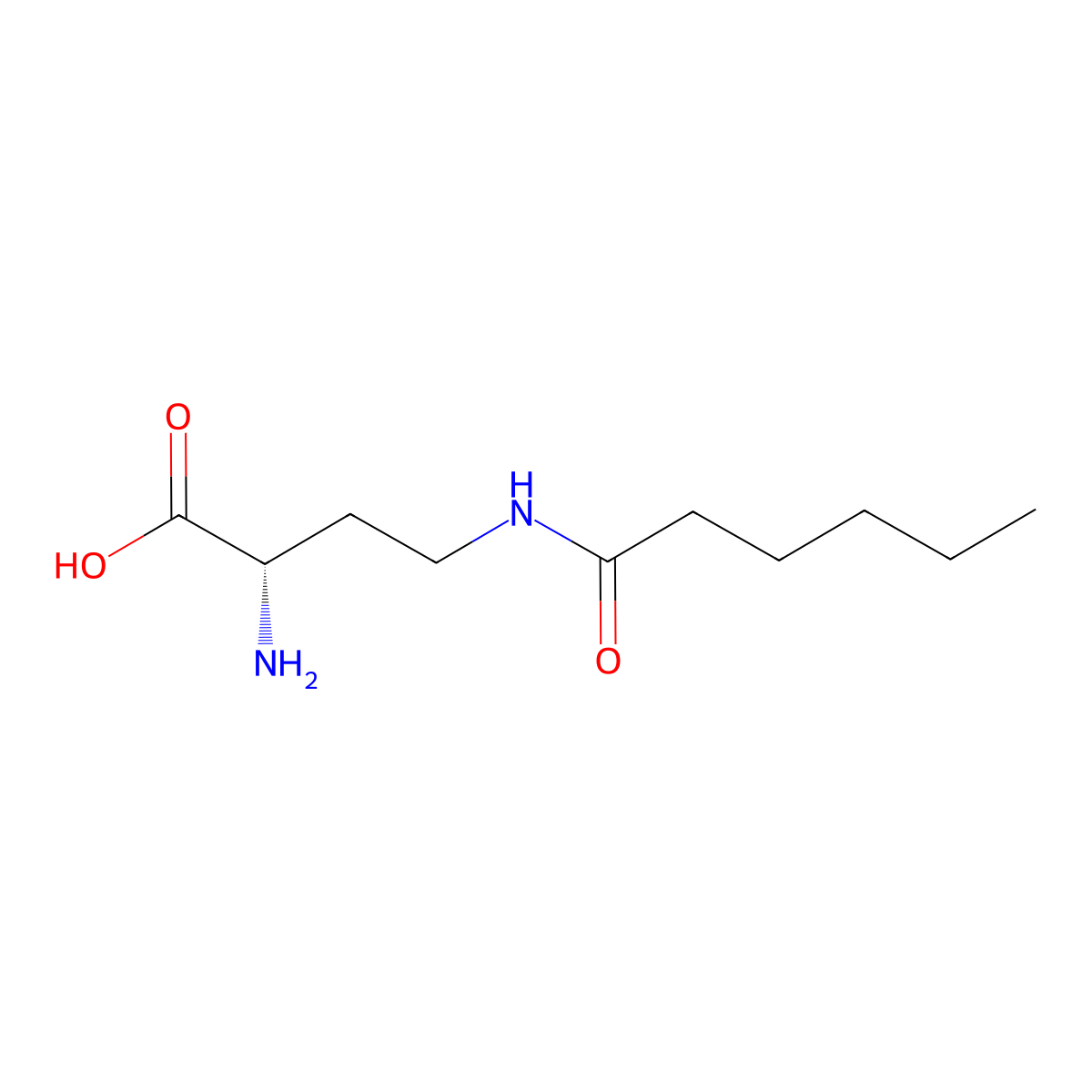 H-Dab(hexanoyl)-oh molecular structure, CAS 2098497-15-3