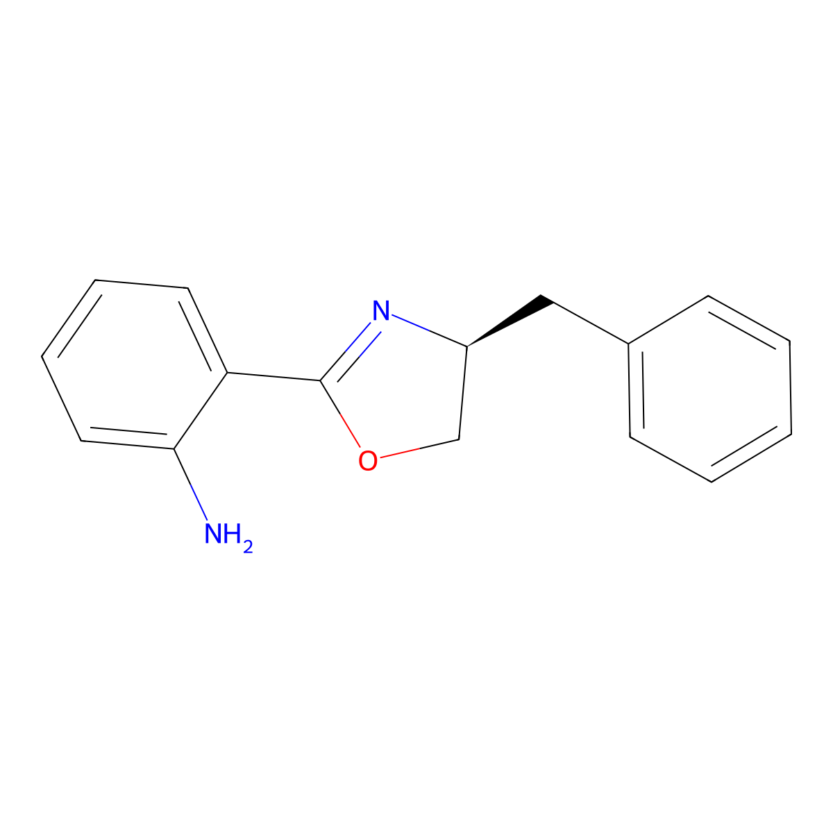 (S)-2-(4-benzyl-4,5-dihydrooxazol-2-yl)aniline molecular structure, CAS 209850-75-9
