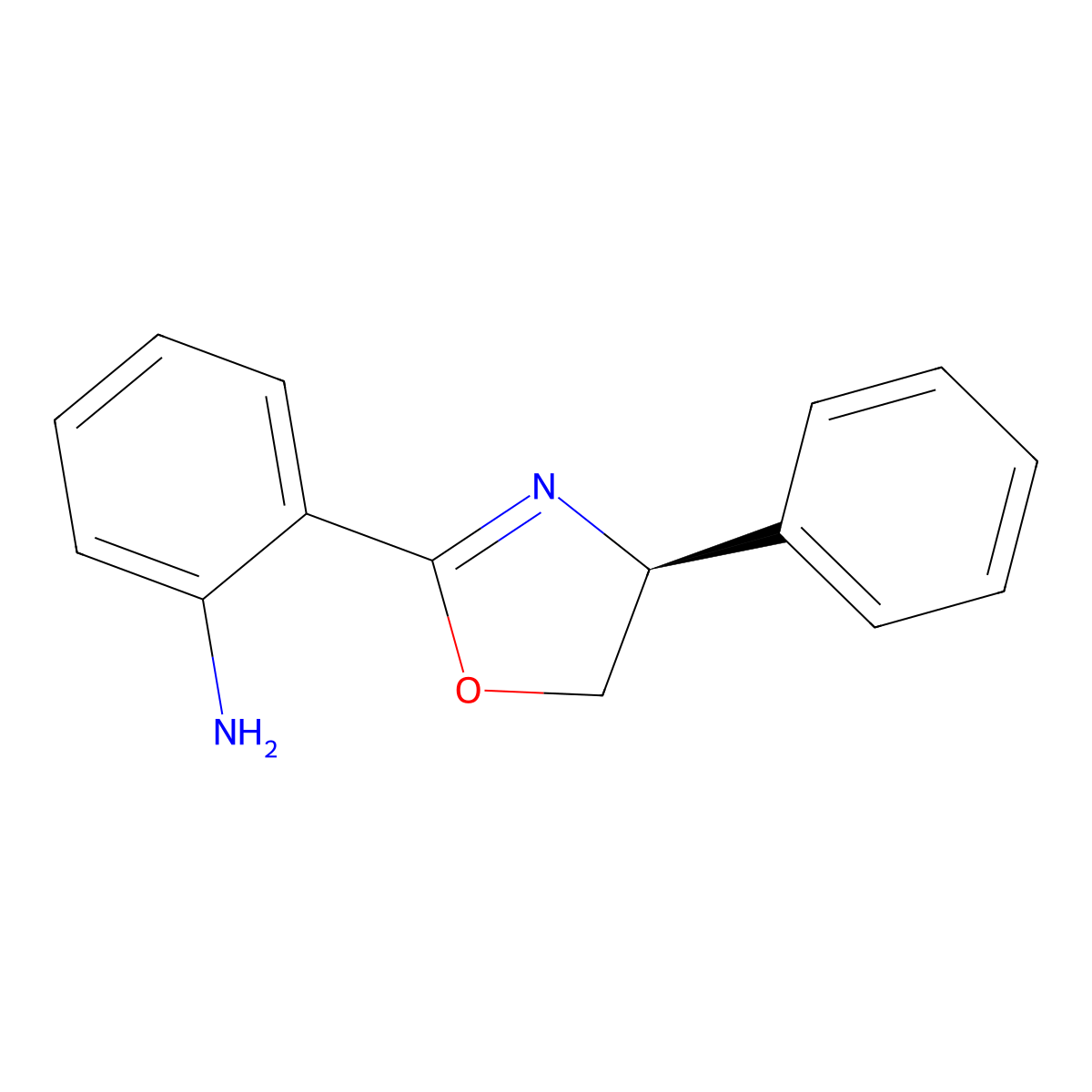 2-[(4s)-4-Phenyl-4,5-dihydro-1,3-oxazol-2-yl]aniline molecular structure, CAS 209850-76-0