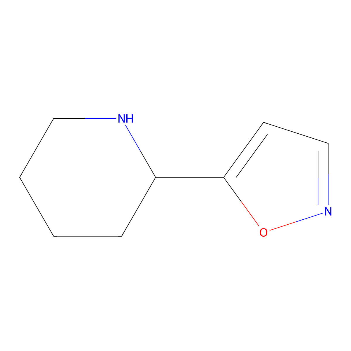 2-(1,2-Oxazol-5-yl)piperidine molecular structure, CAS 2098500-81-1