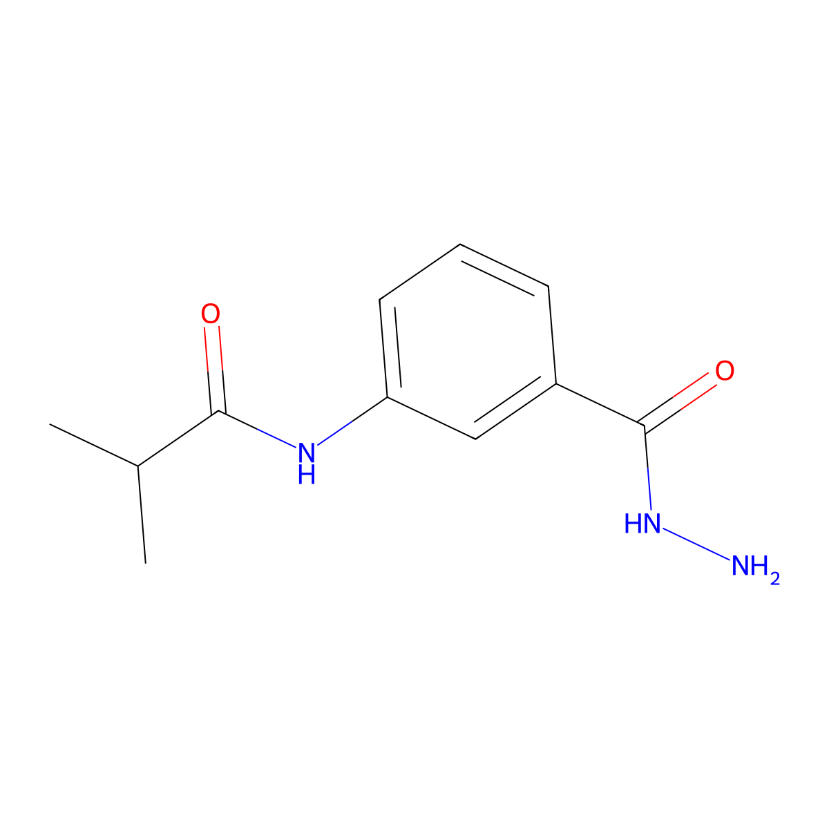 N-[3-(Hydrazinocarbonyl)phenyl]-2-methylpropanamide molecular structure, CAS 2098500-83-3