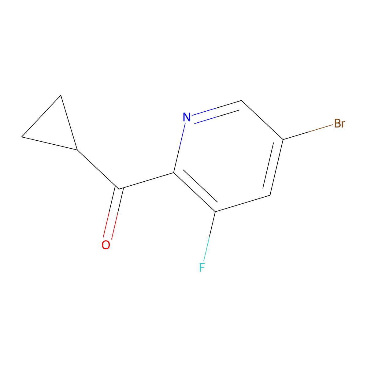 (5-Bromo-3-fluoro-2-pyridinyl)cyclopropylmethanone molecular structure, CAS 2098519-53-8
