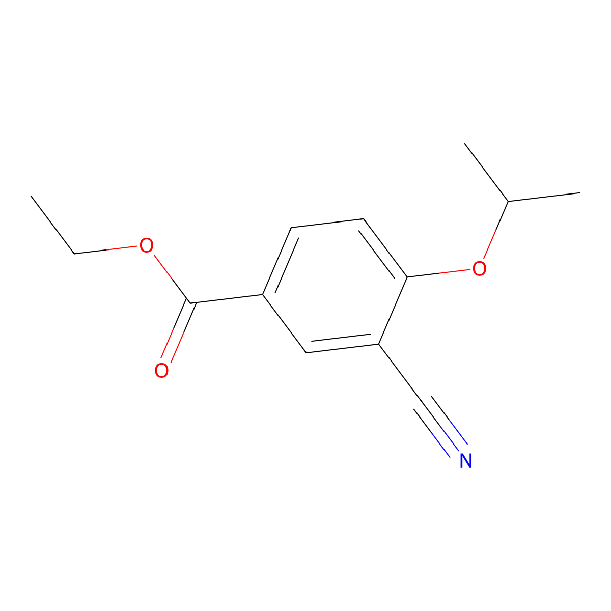 Ethyl 3-cyano-4-(propan-2-yloxy)benzoate molecular structure, CAS 2098542-97-1