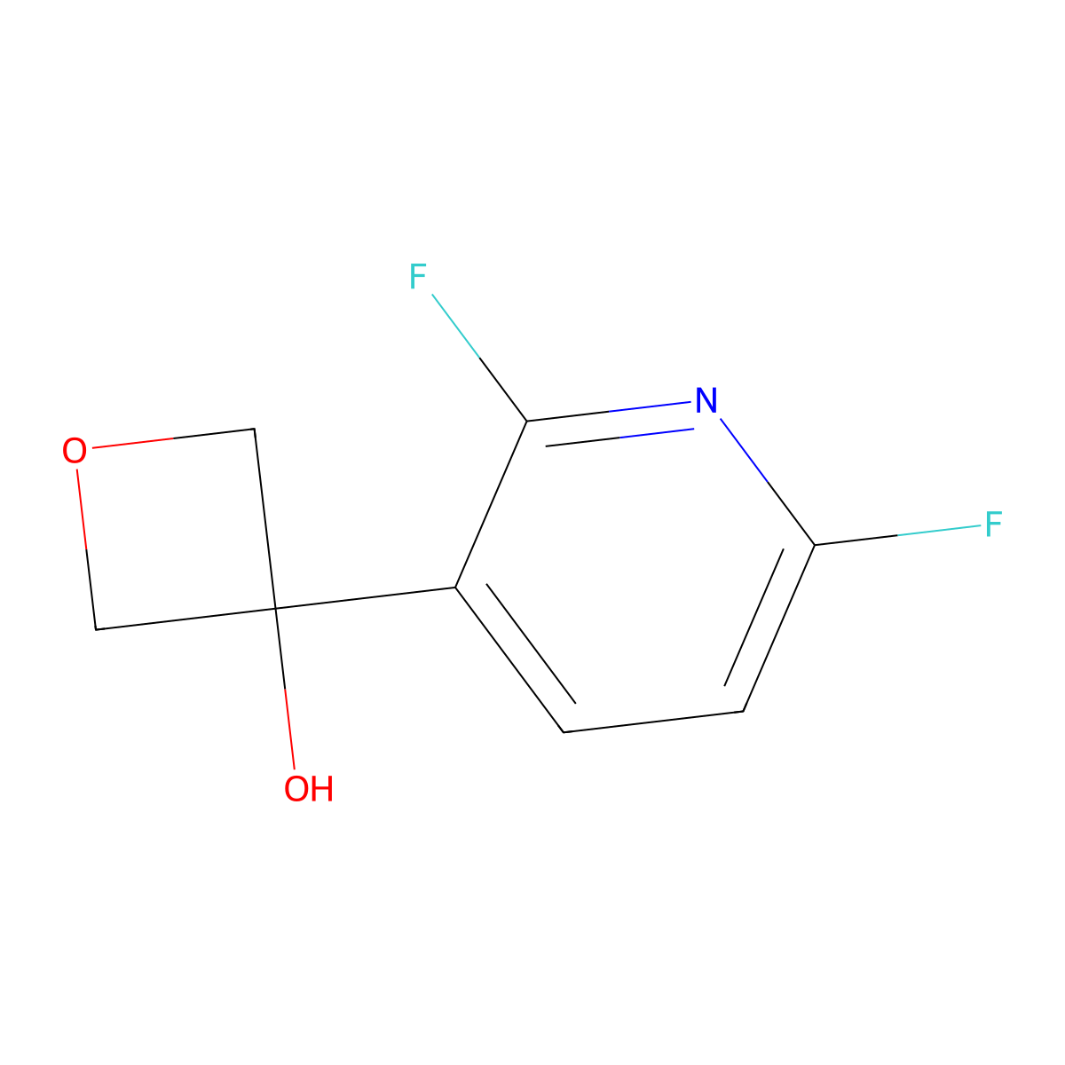 3-(2,6-Difluoropyridin-3-yl)oxetan-3-ol molecular structure, CAS 2098553-16-1