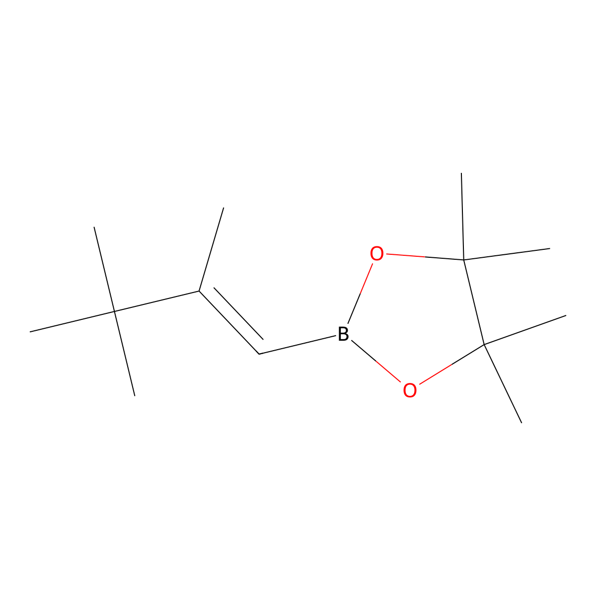 4,4,5,5-Tetramethyl-2-(2,3,3-trimethylbut-1-en-1-yl)-1,3,2-dioxaborolane molecular structure, CAS 2098555-07-6