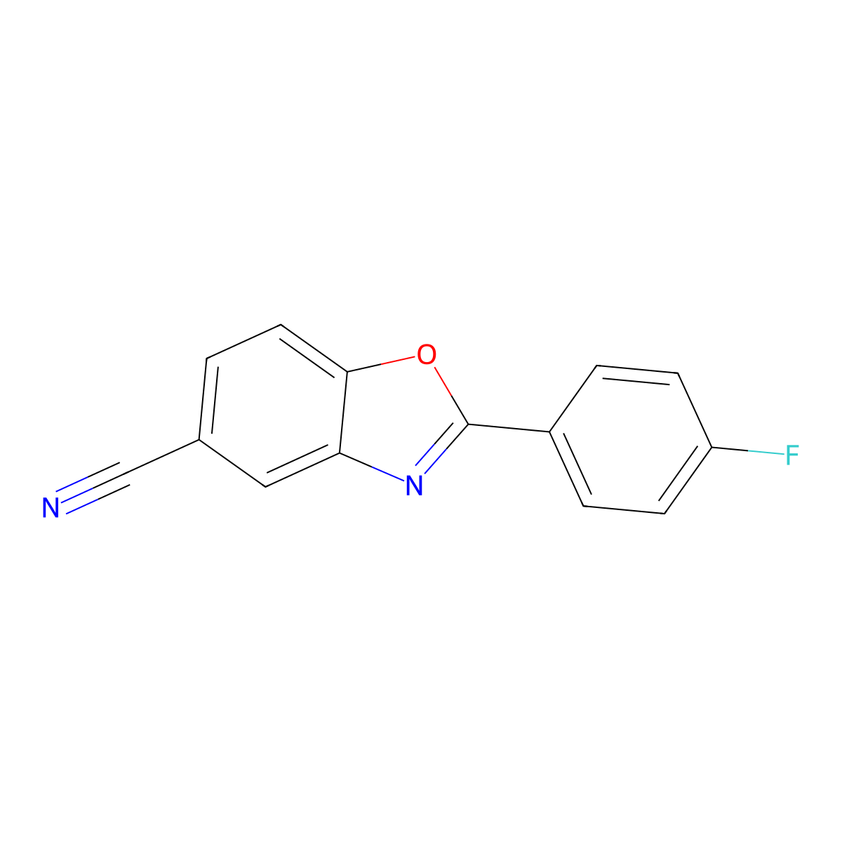 2-(4-Fluorophenyl)-1,3-benzoxazole-5-carbonitrile molecular structure, CAS 2098577-84-3