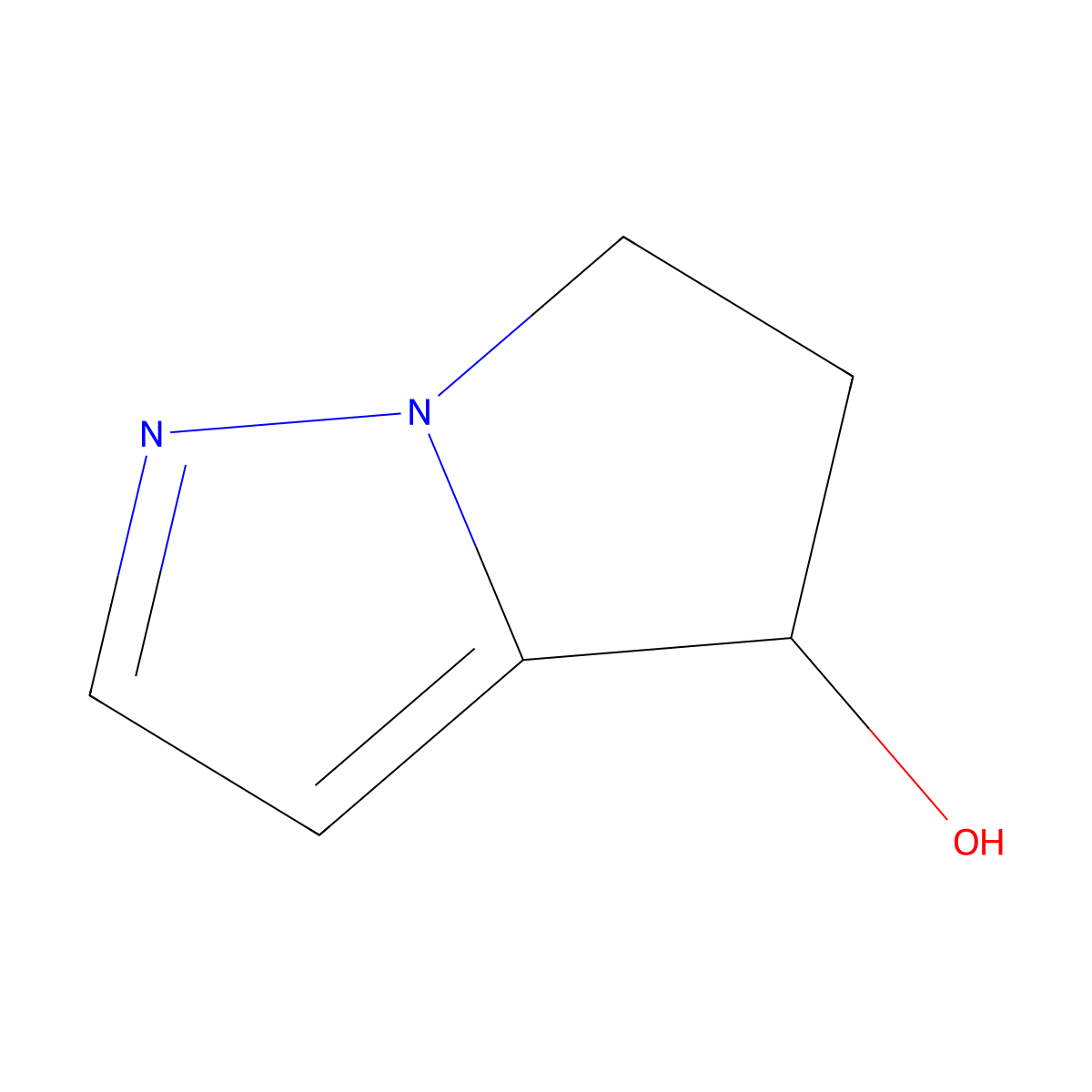 5,6-Dihydro-4H-pyrrolo[1,2-b]pyrazol-4-ol molecular structure, CAS 2098584-29-1