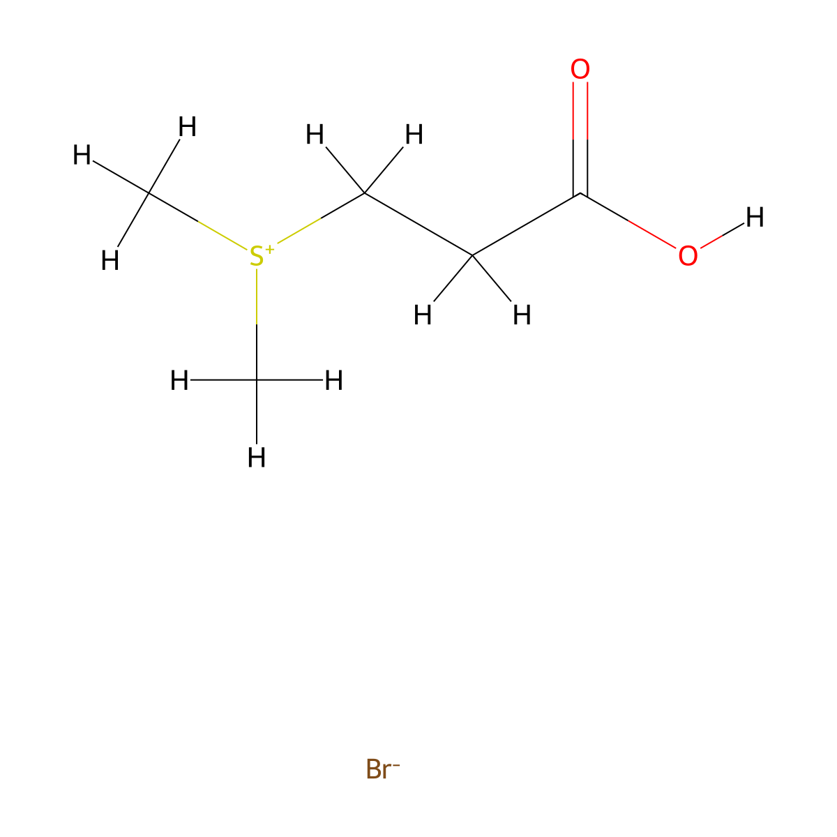 (2-Carboxyethyl)dimethylsulfonium Bromide molecular structure, CAS 20986-22-5