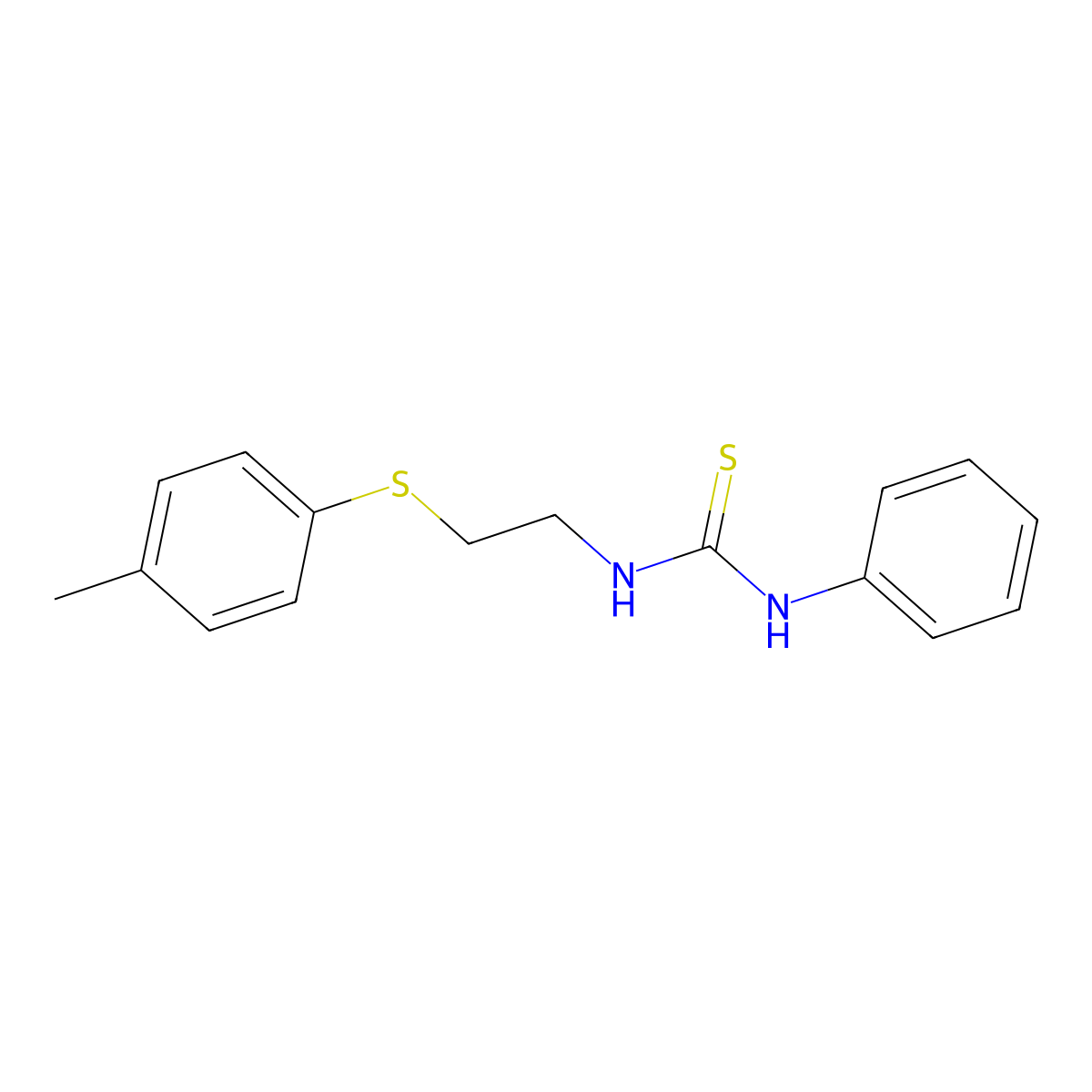 1-[2-(4-Methylphenyl)sulfanylethyl]-3-phenylthiourea molecular structure, CAS 20986-37-2