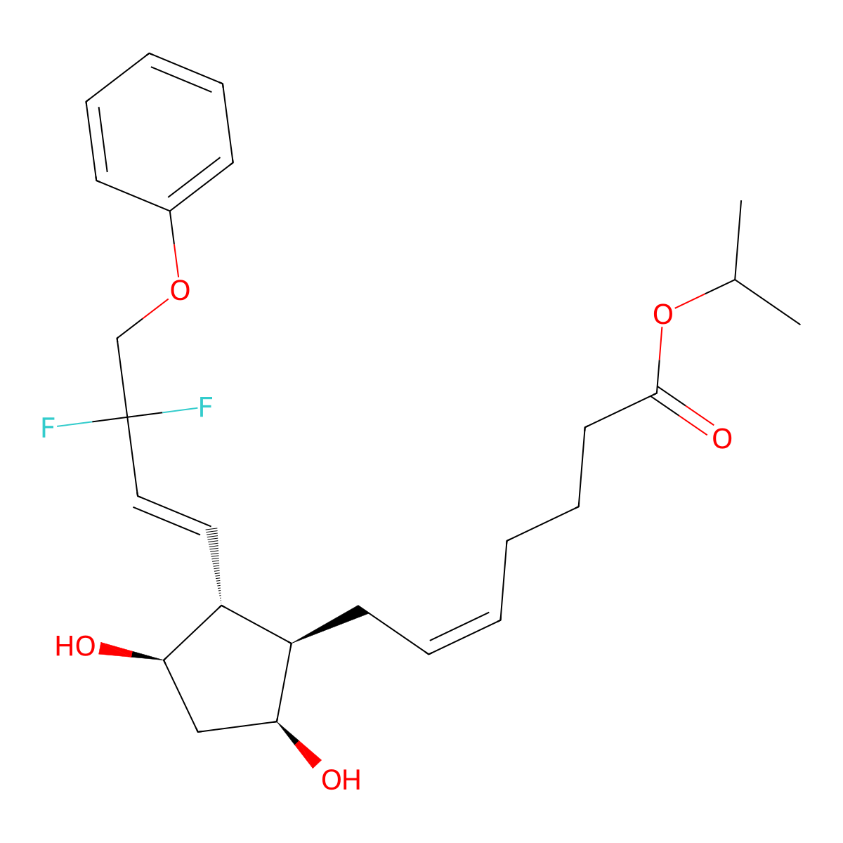 Tafluprost molecular structure, CAS 209860-87-7
