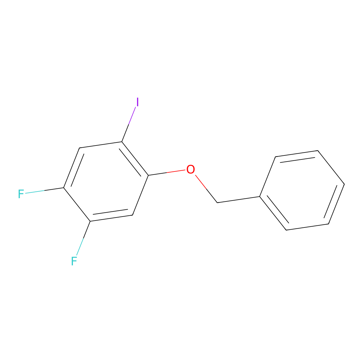 1-(Benzyloxy)-4,5-difluoro-2-iodobenzene molecular structure, CAS 2098626-84-5