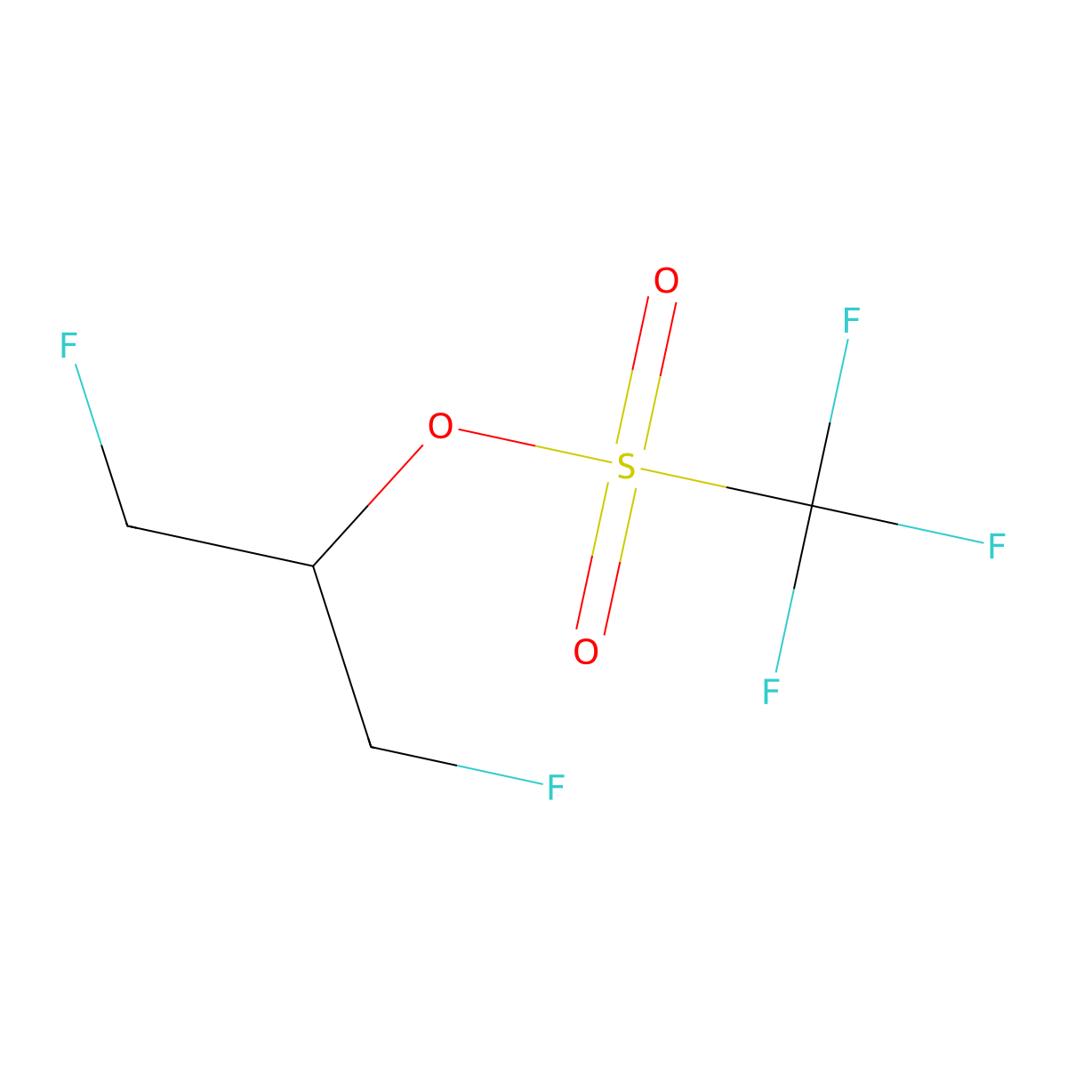 1,3-Difluoropropan-2-yl trifluoromethanesulfonate molecular structure, CAS 2098639-00-8