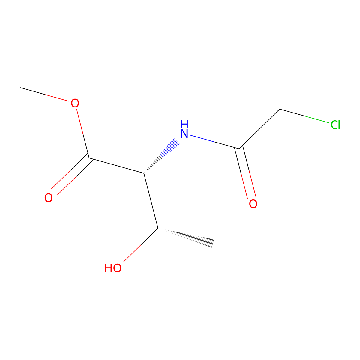 Methyl (2-chloroacetyl)-D-threoninate molecular structure, CAS 2098692-71-6
