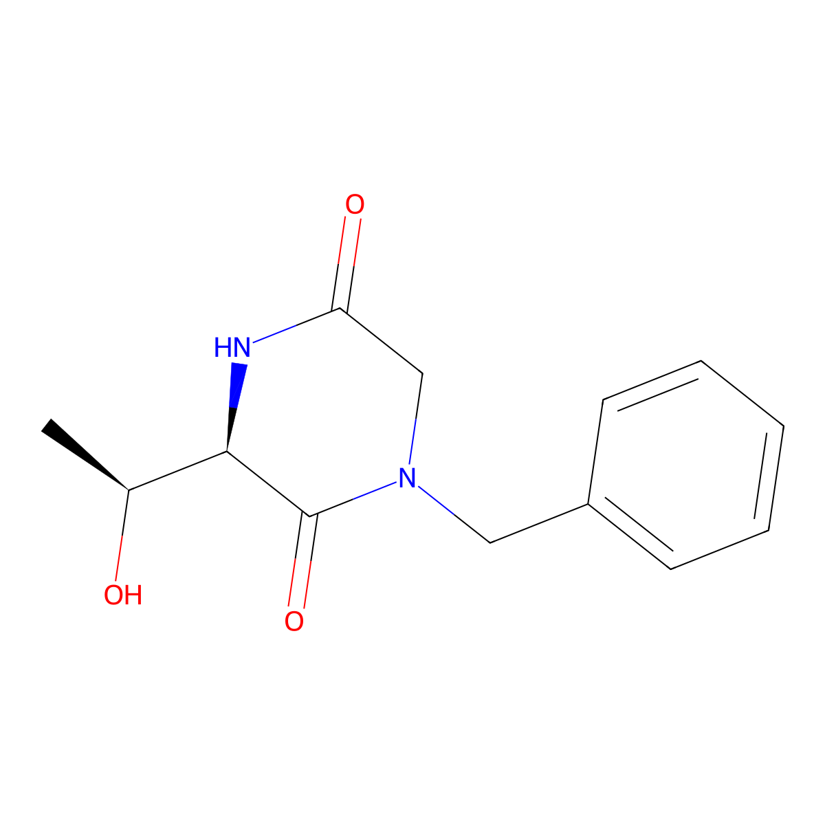 (R)-1-Benzyl-3-((S)-1-hydroxyethyl)piperazine-2,5-dione molecular structure, CAS 2098692-72-7