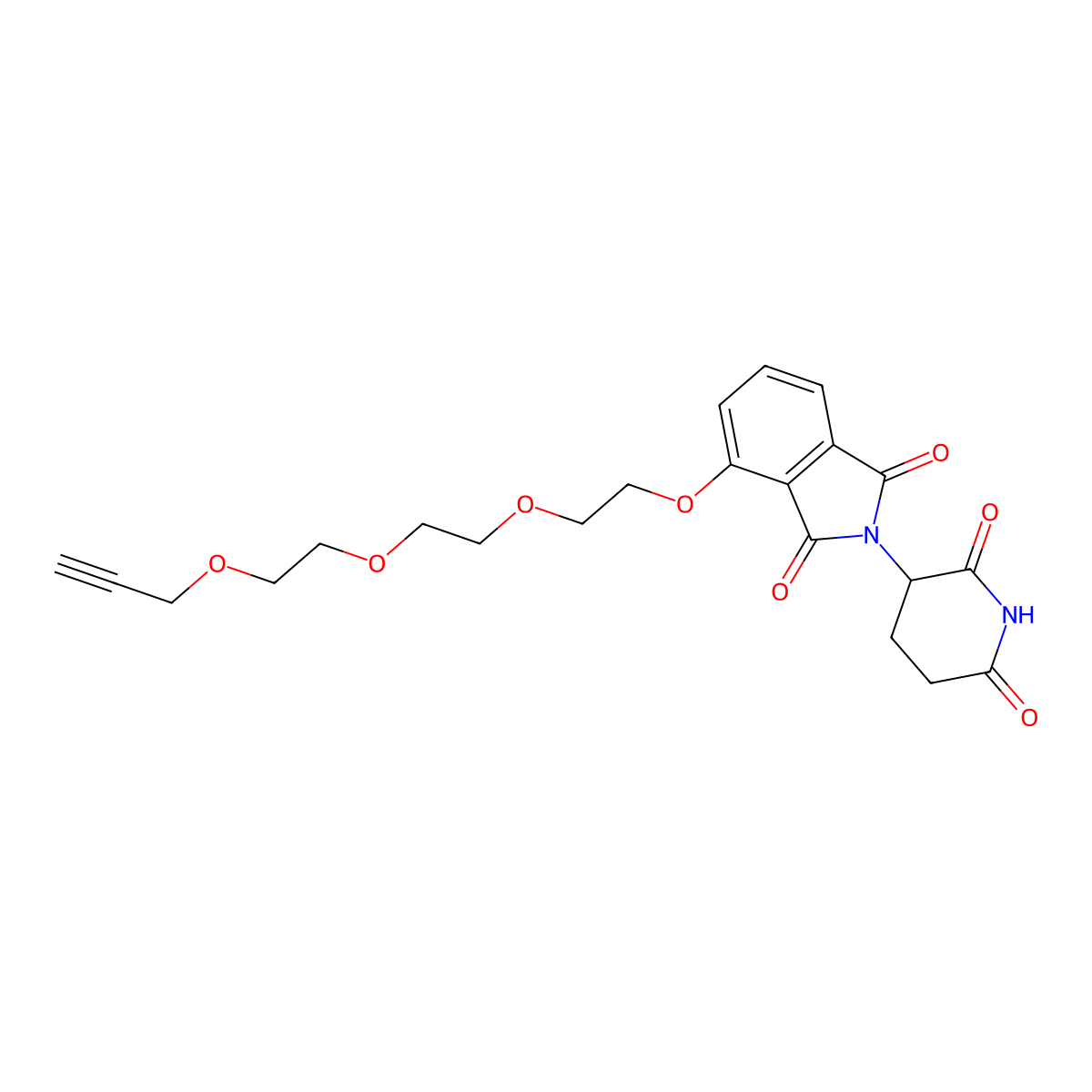Thalidomide-O-PEG3-Propargyl molecular structure, CAS 2098799-76-7