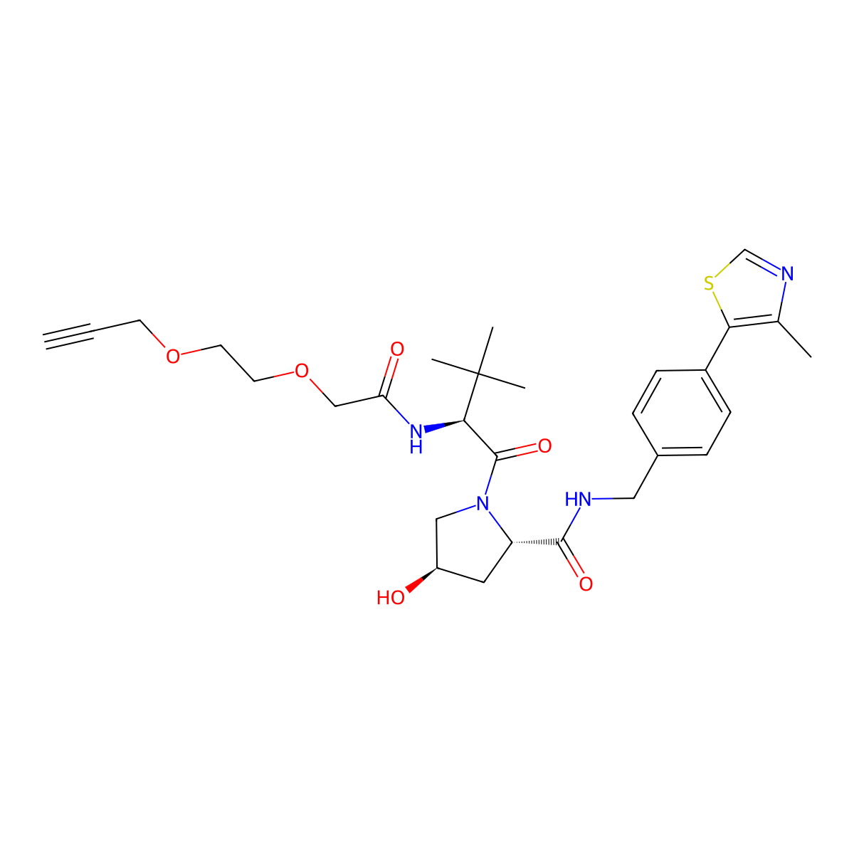 (S,R,S)-AHPC-O-PEG1-propargyl molecular structure, CAS 2098799-79-0