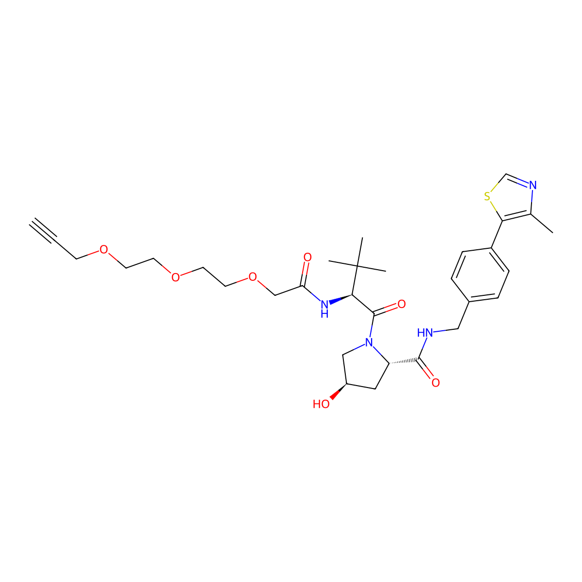 VH032-PEG3-acetylene molecular structure, CAS 2098799-80-3