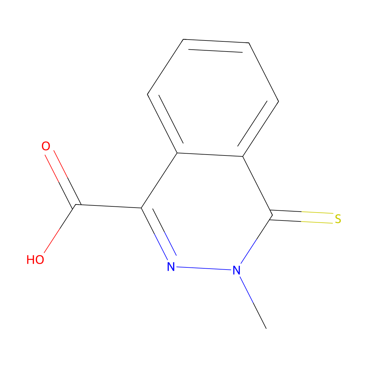 3-Methyl-4-thioxo-3,4-dihydrophthalazine-1-carboxylic acid molecular structure, CAS 20988-84-5