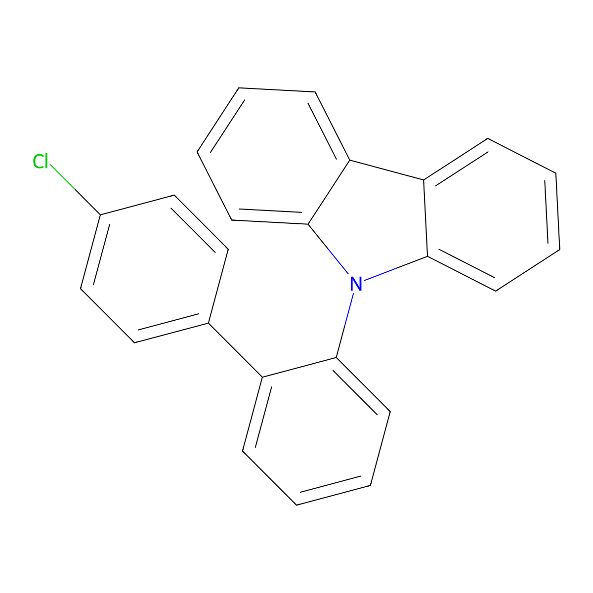 9-(4'-chloro-[1,1'-biphenyl]-2-yl)-9H-carbazole molecular structure, CAS 2098811-14-2