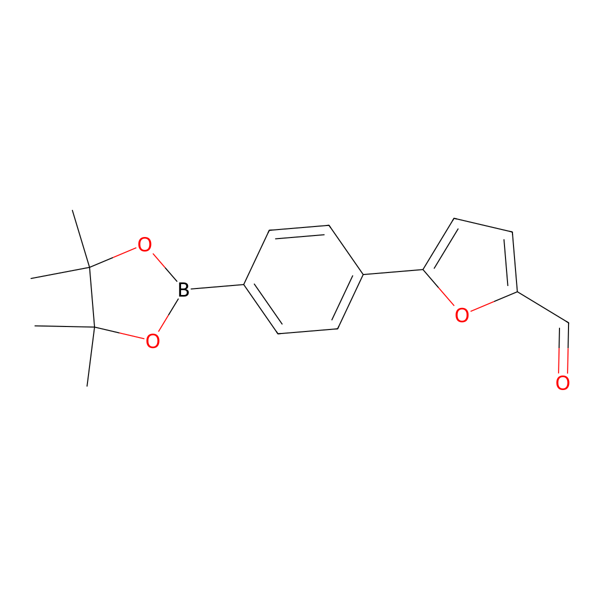 5-[4-(4,4,5,5-Tetramethyl-1,3,2-dioxaborolan-2-yl)phenyl]furan-2-carbaldehyde molecular structure, CAS 2098812-45-2