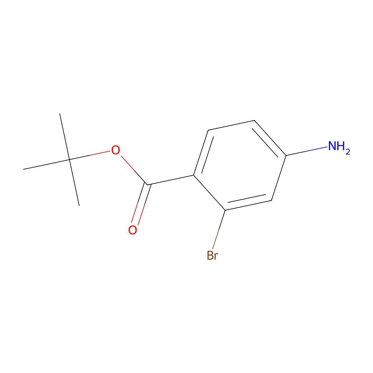 Tert-butyl 4-amino-2-bromobenzoate molecular structure, CAS 2098814-25-4