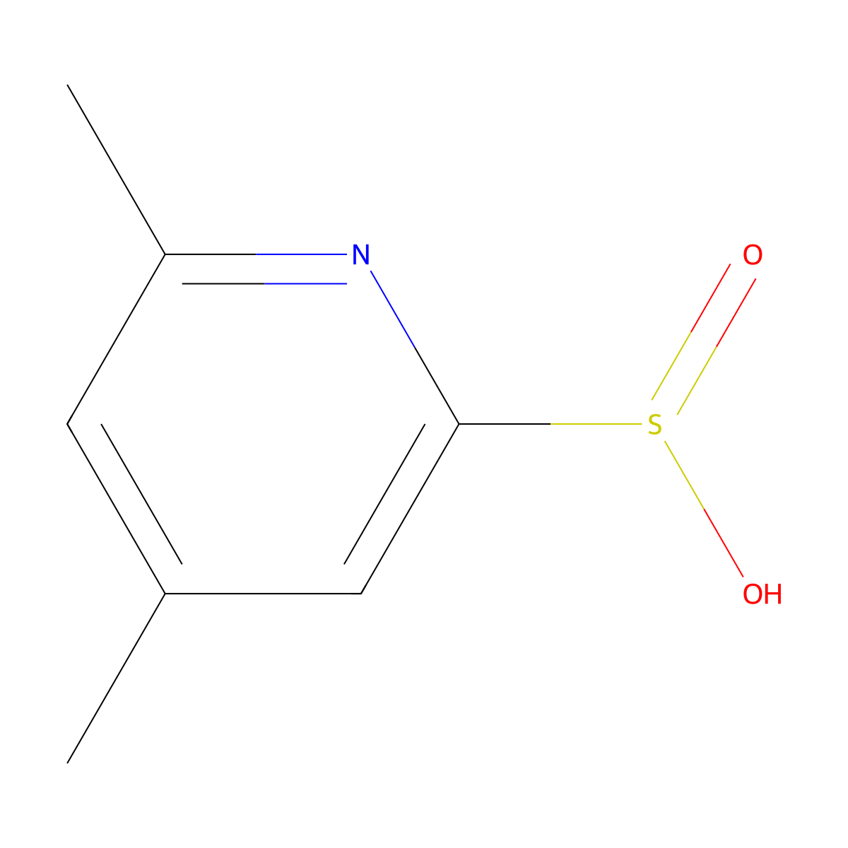 4,6-Dimethylpyridine-2-sulfinic acid molecular structure, CAS 2098851-45-5