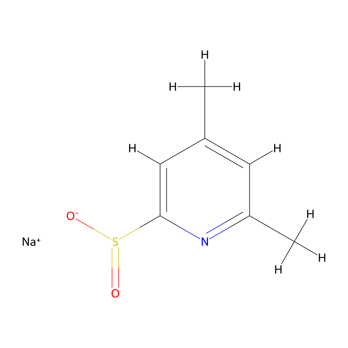 Sodium 4,6-dimethylpyridine-2-sulfinate molecular structure, CAS 2098851-46-6