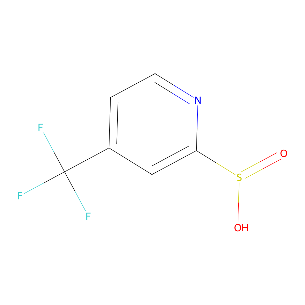 4-(Trifluoromethyl)pyridine-2-sulfinic acid molecular structure, CAS 2098851-49-9