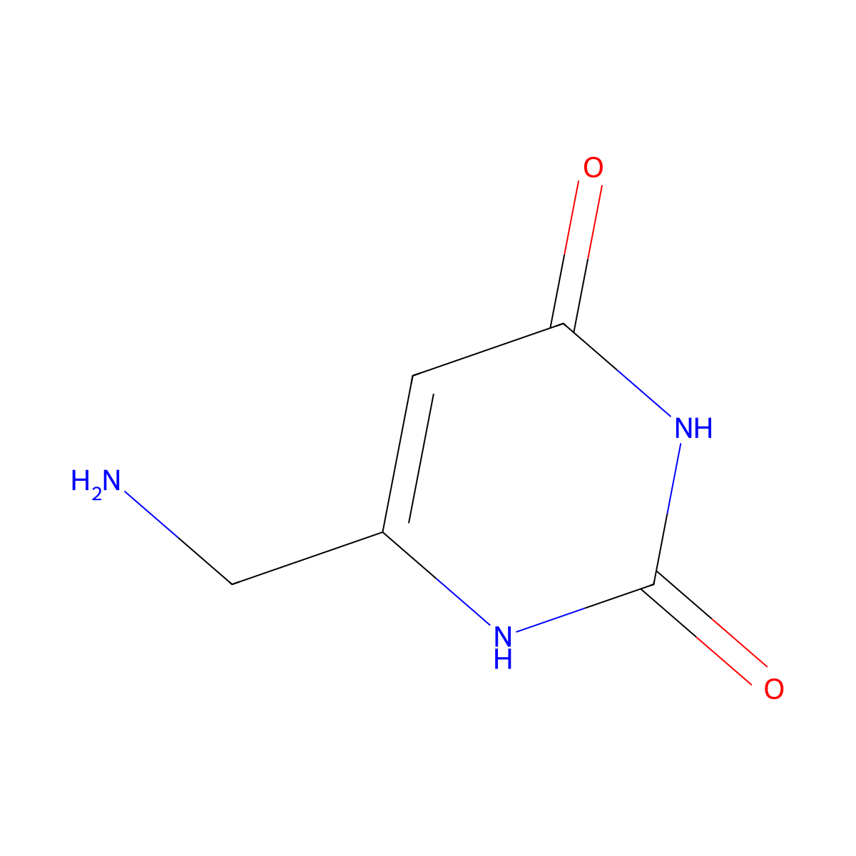 6-(Aminomethyl)pyrimidine-2,4(1H,3H)-dione molecular structure, CAS 20989-02-0
