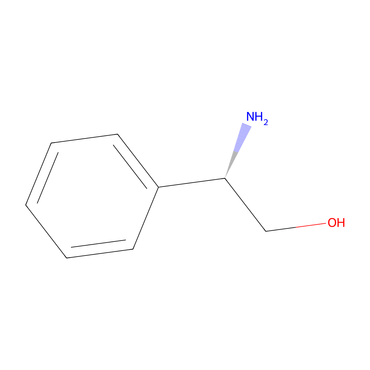 2-Amino-2-phenylethan-1-ol molecular structure, CAS 20989-17-7