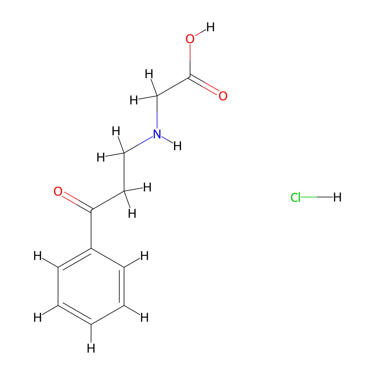 (3-Oxo-3-phenyl-propylamino)-acetic acid hydrochloride molecular structure, CAS 20989-69-9