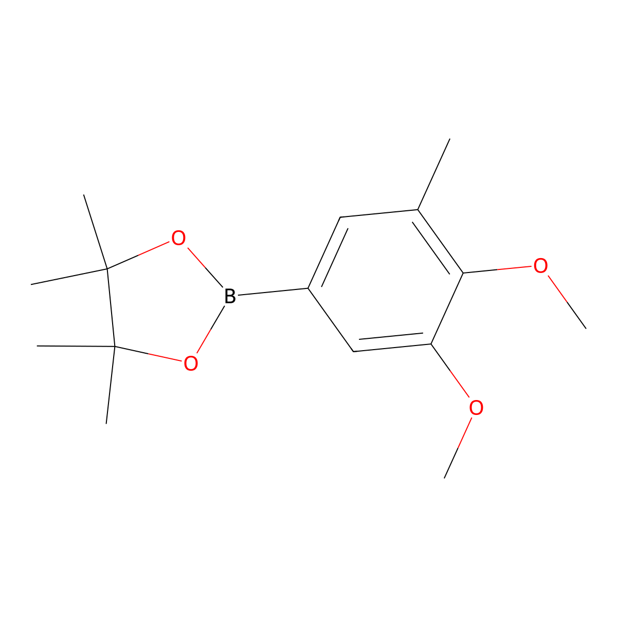 2-(3,4-Dimethoxy-5-methylphenyl)-4,4,5,5-tetramethyl-1,3,2-dioxaborolane molecular structure, CAS 2098916-91-5