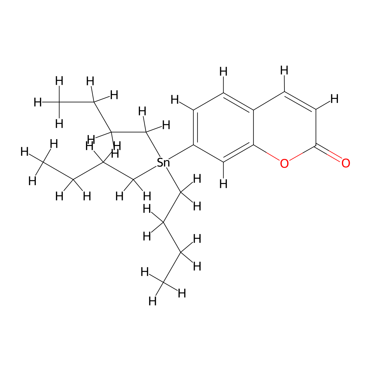 7-Tributylstannylchromen-2-one molecular structure, CAS 2098953-30-9