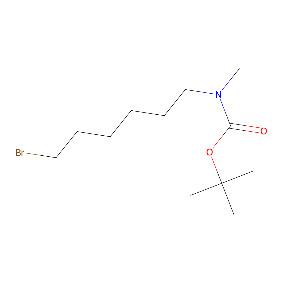 Tert-butyl (6-bromohexyl)(methyl)carbamate molecular structure, CAS 2098982-76-2