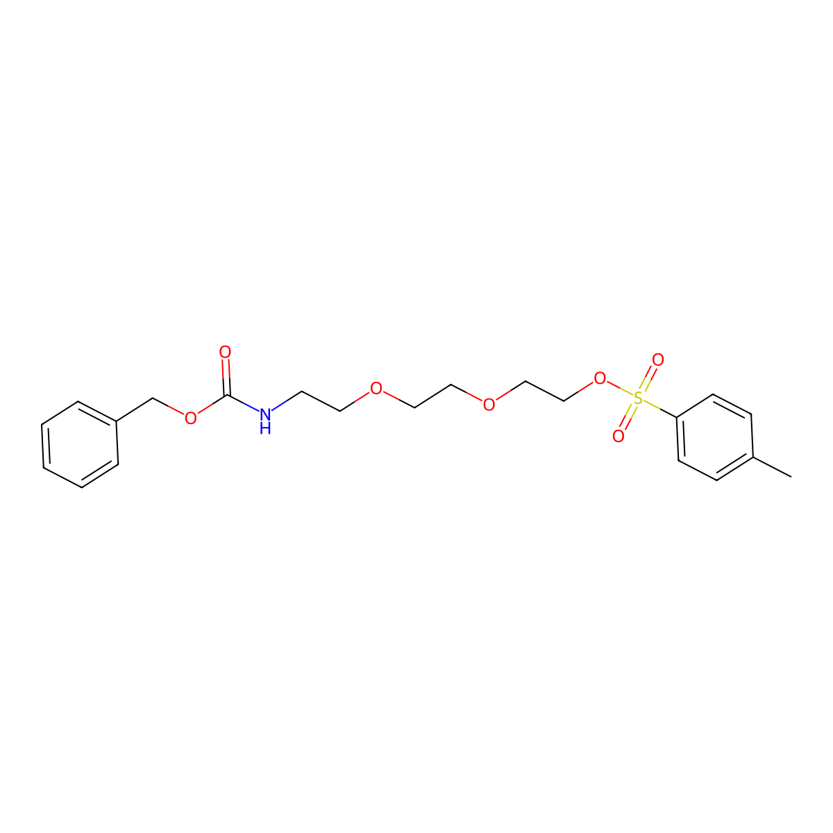 3-Oxo-1-phenyl-2,7,10-trioxa-4-azadodecan-12-yl 4-methylbenzenesulfonate molecular structure, CAS 2098983-15-2