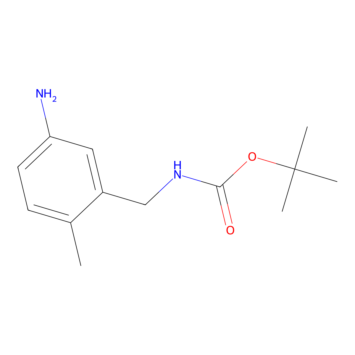 tert-butyl N-((5-amino-2-methylphenyl)methyl)carbamate molecular structure, CAS 209899-47-8