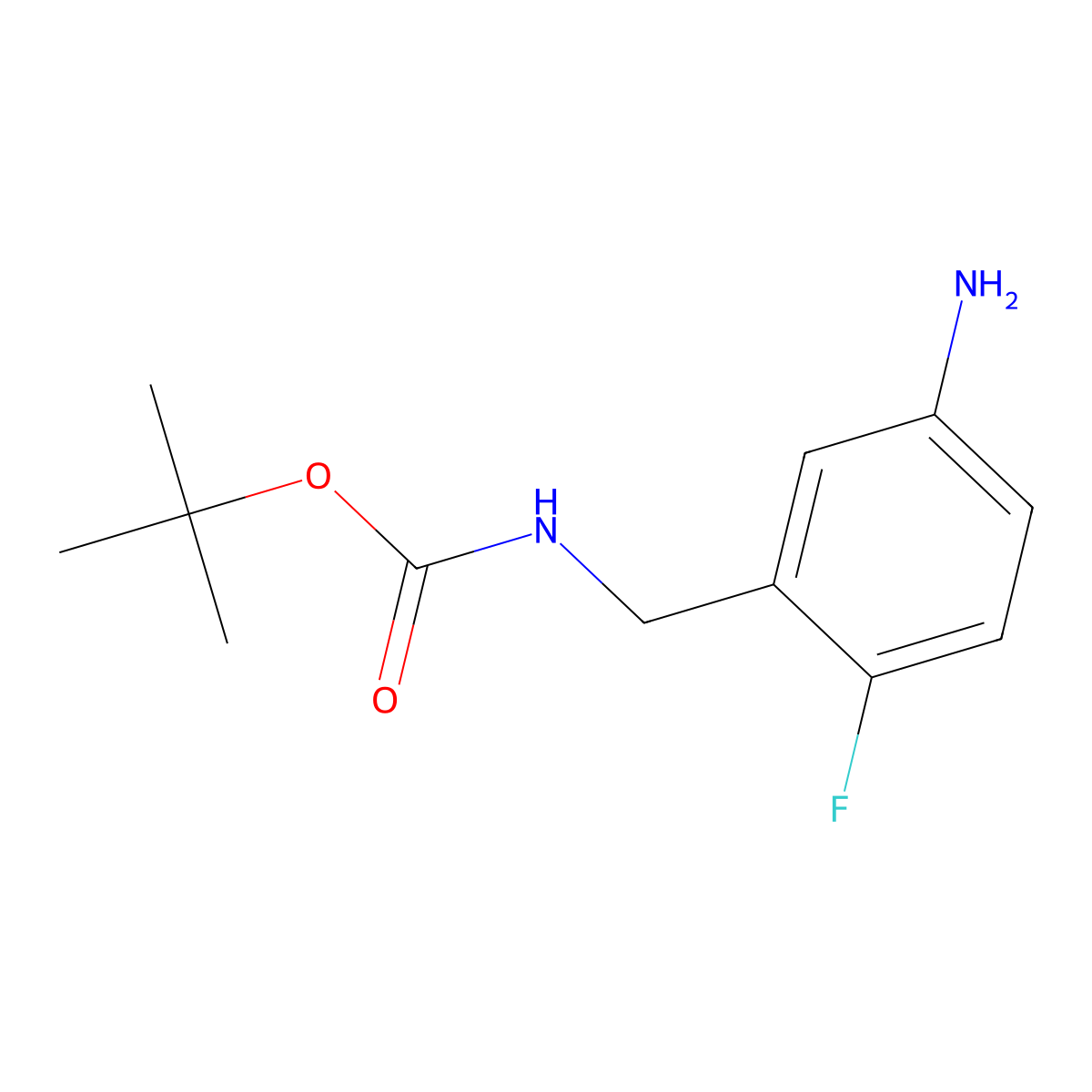 tert-Butyl (5-amino-2-fluorobenzyl)carbamate molecular structure, CAS 209899-48-9