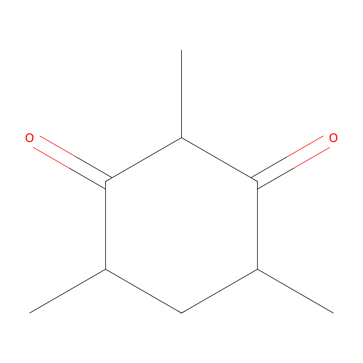 2,4,6-Trimethyl-1,3-cyclohexanedione molecular structure, CAS 20990-16-3