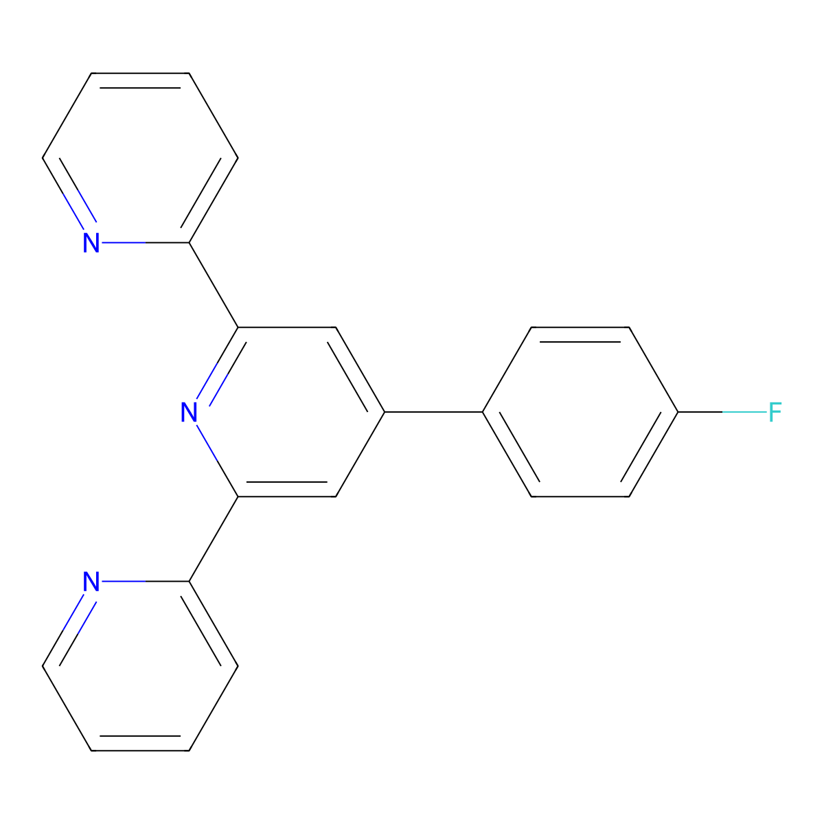 4'-(4-Fluorophenyl)-2,2':6',2''-terpyridine molecular structure, CAS 209901-86-0