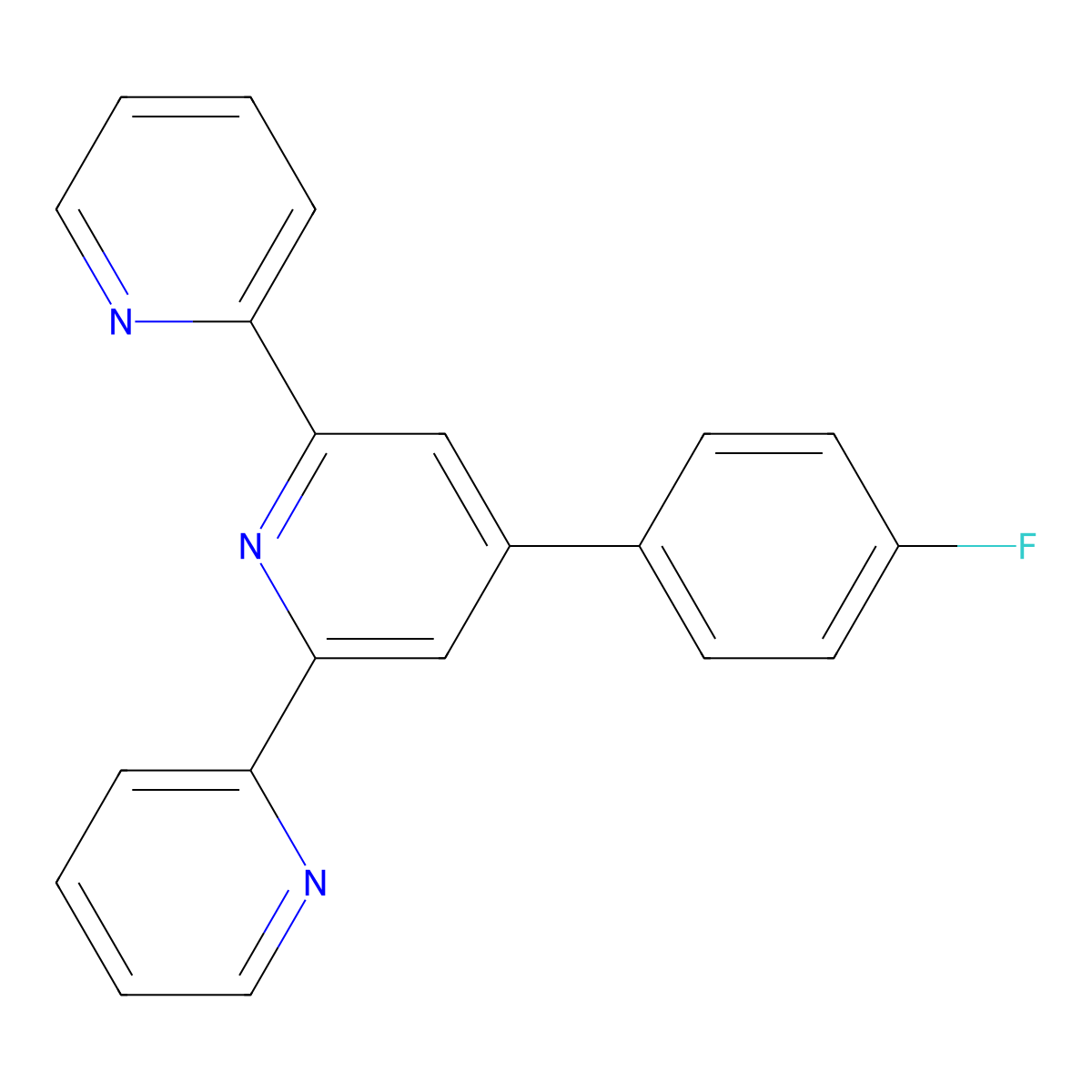 4'-(4-Fluorophenyl)-2,2':6',2''-terpyridine molecular structure, CAS 209901-86-0