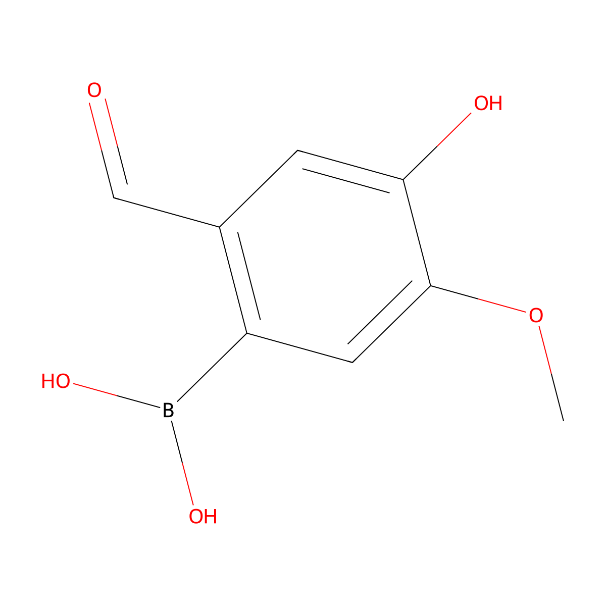 (2-Formyl-4-hydroxy-5-methoxyphenyl)boronic acid molecular structure, CAS 2099011-62-6