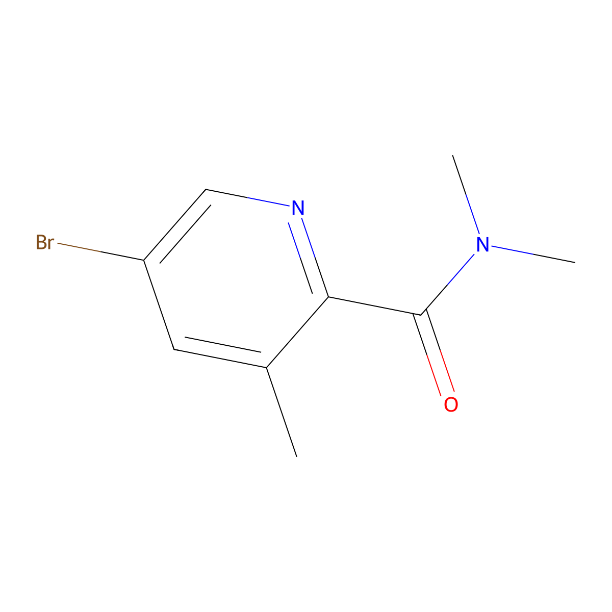 5-Bromo-N,N,3-trimethylpicolinamide molecular structure, CAS 2099056-22-9