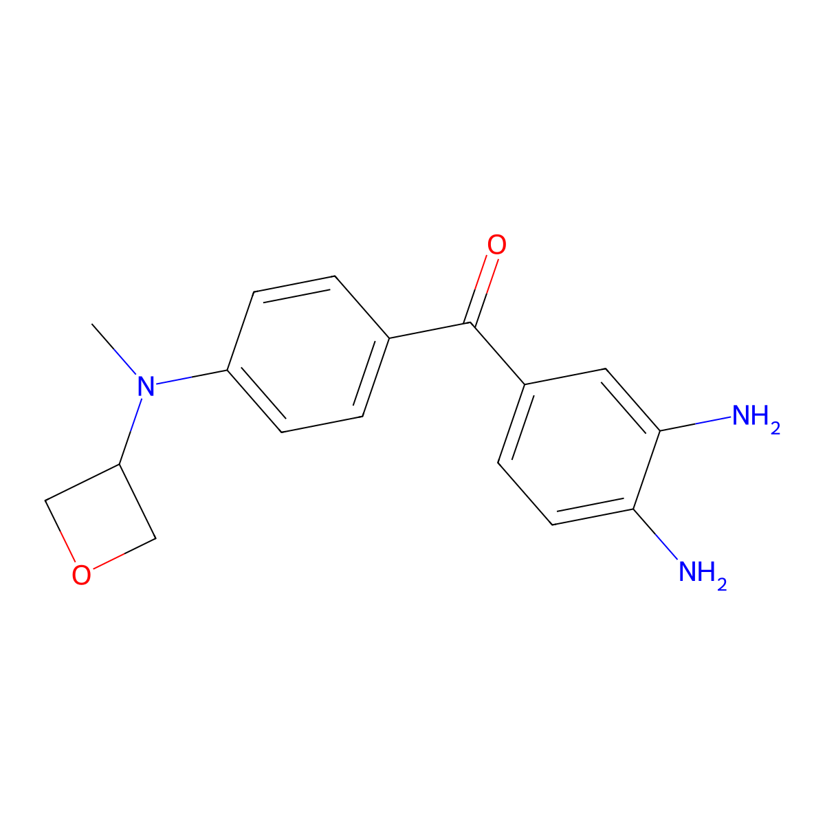 (3,4-Diaminophenyl)(4-(methyl(oxetan-3-yl)amino)phenyl)methanone molecular structure, CAS 2099064-90-9