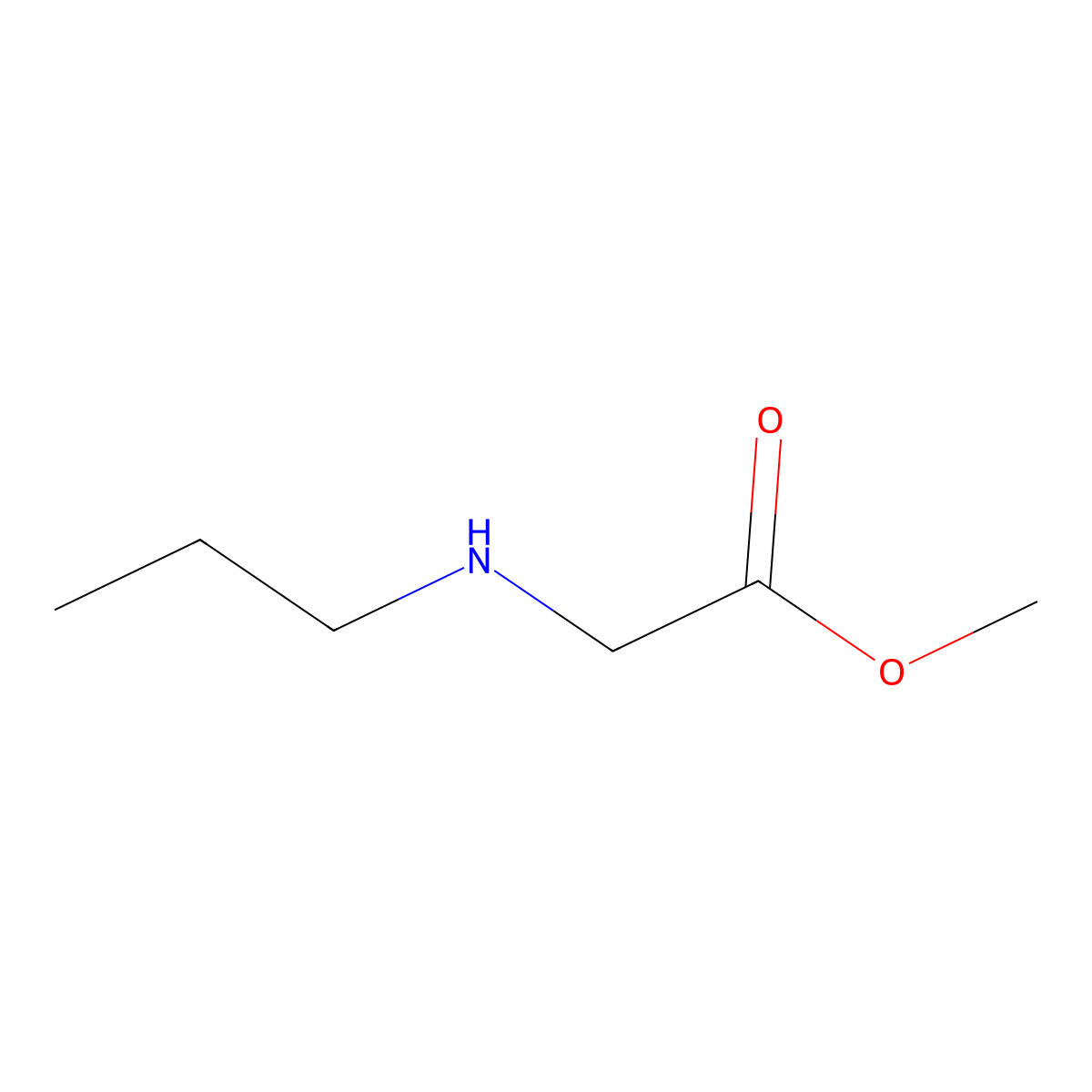 Methyl 2-(propylamino)acetate molecular structure, CAS 209907-26-6
