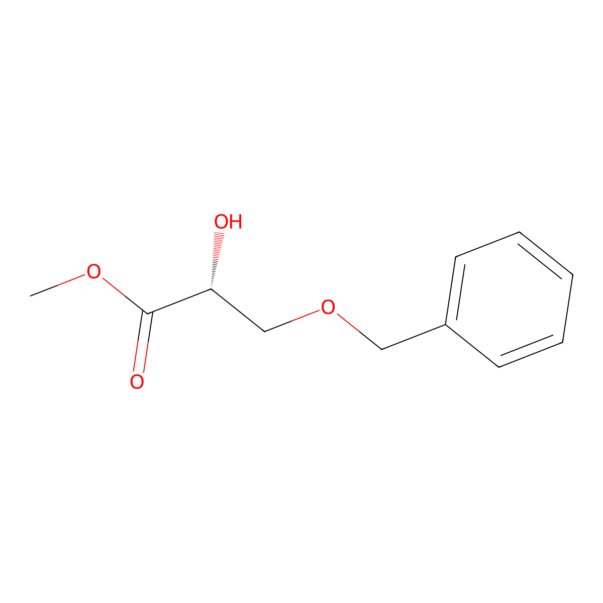 (R)-Methyl 3-(benzyloxy)-2-hydroxypropanoate molecular structure, CAS 209907-54-0