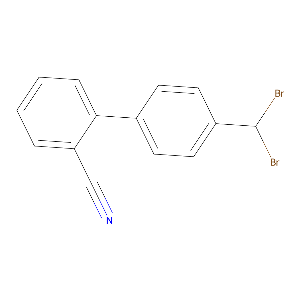 4,4-Dibromomethyl-2'-cyanobiphenyl molecular structure, CAS 209911-63-7